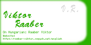 viktor raaber business card